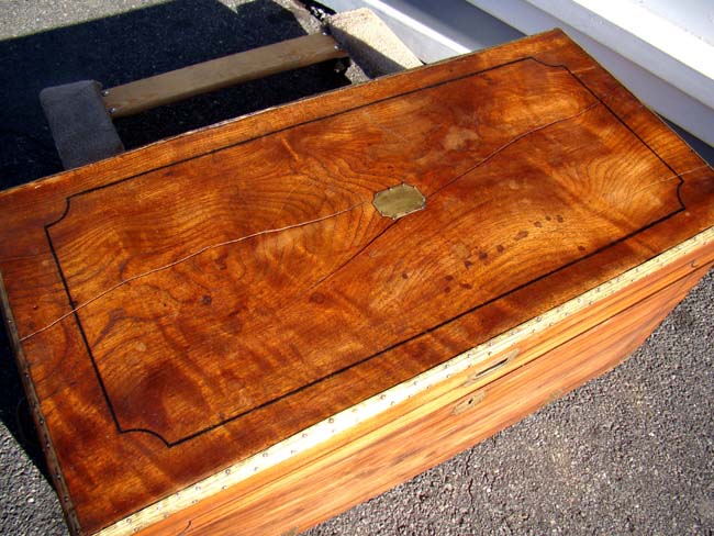 A China Trade period Camphorwood Seaman's Trunk circa 1825 — image 2